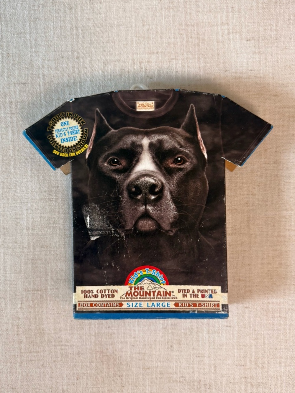 The Mountain Black Pitbull Face Dog T-Shirt